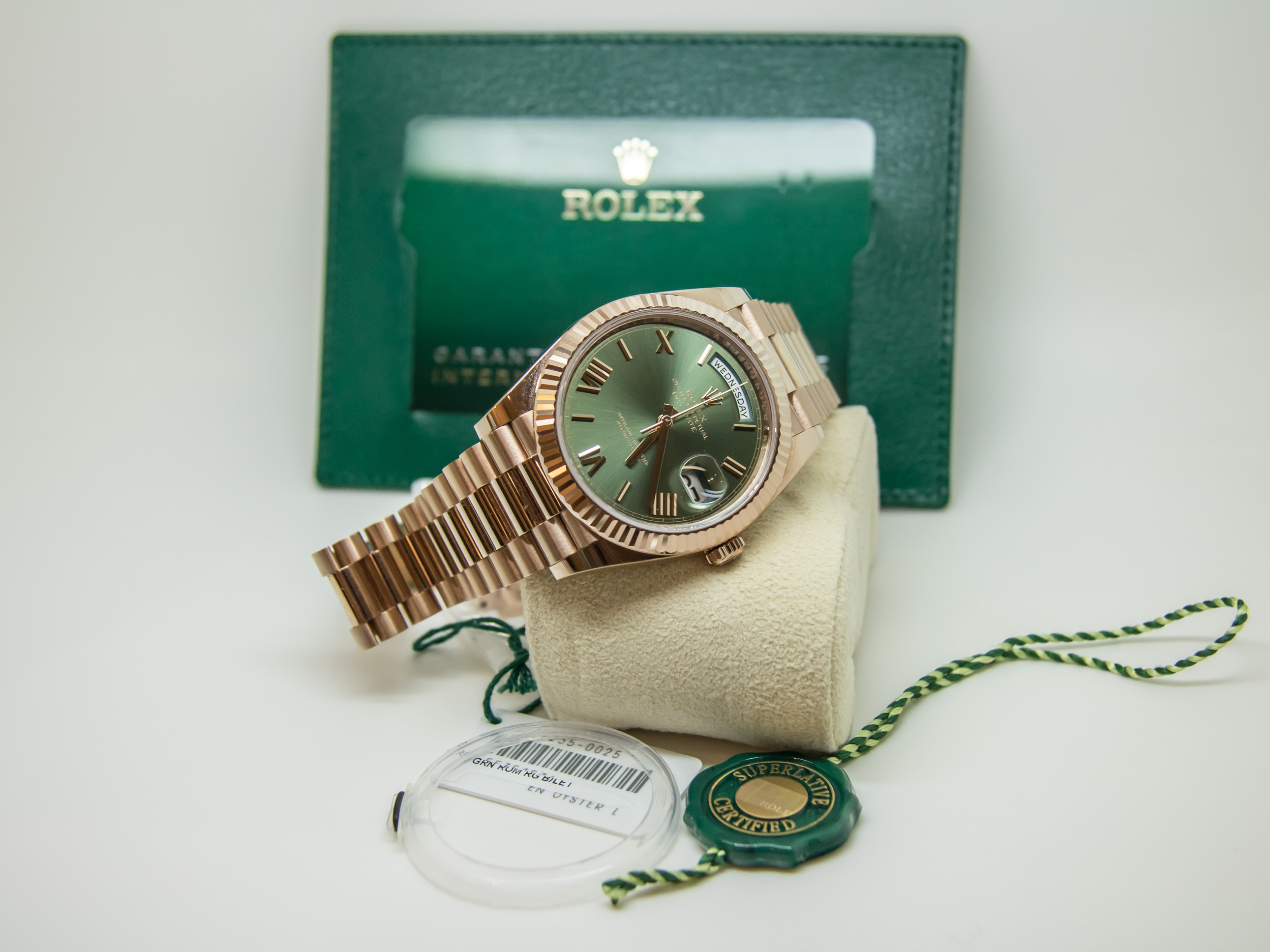 Rolex Day Date 40 in Rose Gold for sale Surrey Near London Hampshire Sussex Bramley Motor Cars